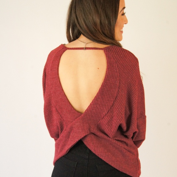 SALE SALE SALE Apple Cider Cross Back Top - Picture 3 of 4